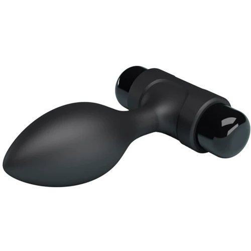 Анальний затор LYBAILE Pretty Love Vibra Butt Plug Black: Наявність вібрації  Есть
