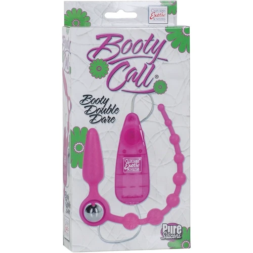 Анальный стимулятор Booty Call Booty Double Dare, 21x2.5 см, розовый: Наличие вибрации Есть