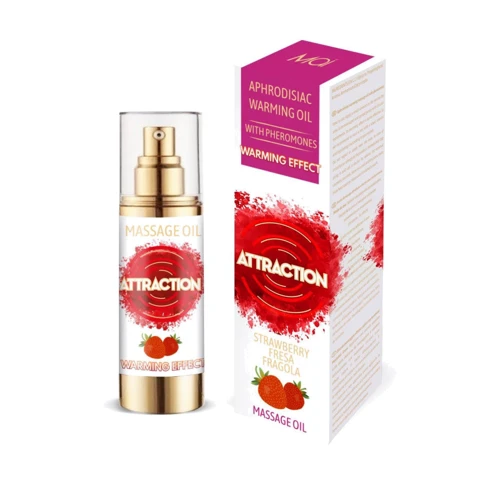Розігріває масажне масло з феромонами MAI PHEROMON MASSAGE OIL - STRAWBERRY (75 мл)