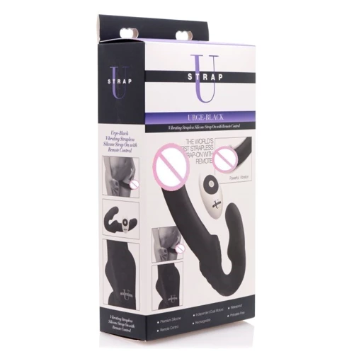 Безремневой страпон Strap U Urge Silicone Strapless Strap On With Remote с дистанционным управлением: Наличие вибрации Есть