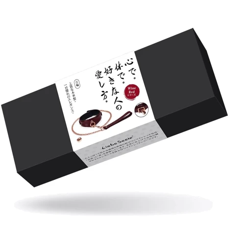 Ошейник с поводком Liebe Seele Wine Red Curved Collar фото 8