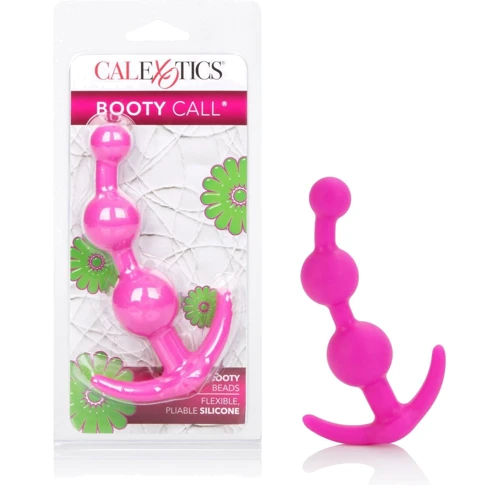 CalExotics Booty Call Booty Beads анальна ялинка, 12x3.25 см, рожевий: Наявність вібрації  немає