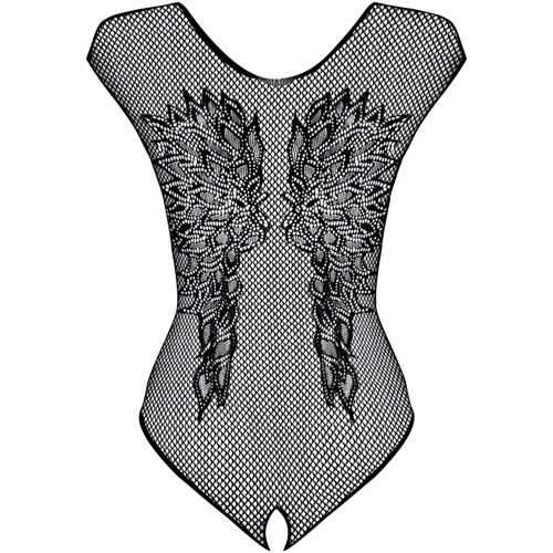 Бодістокінг із великої сітки Obsessive B112 teddy S/M/L Black: Застосування На тіло