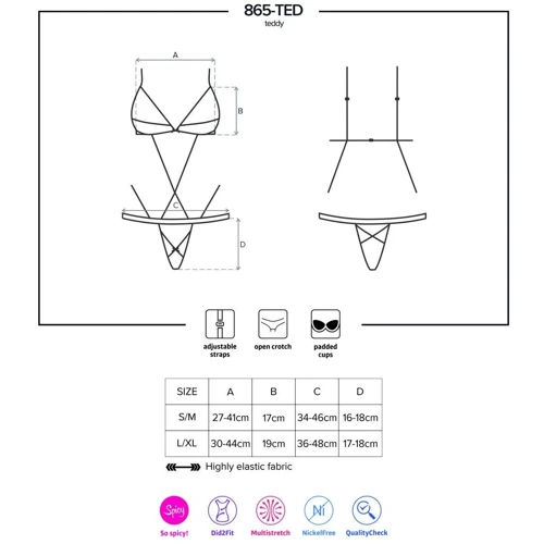 Боді Obsessive 865-TED-1, L / XL фото 5