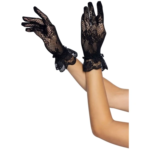 Перчатки Leg Avenue Floral lace wristlength gloves Black: Для кого Для женщин