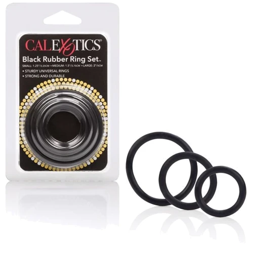 CalExotics Rubber Ring - 3 Piece Set - набір ерекційних кілець фото 3