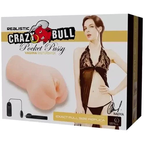Мастурбатор з вібрацією CRAZY BULL - Realistic Pocket Pussy (BM-009227Z): Матеріал TPR (термопластичная резина)