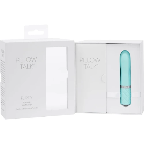 Розкішний вібратор PILLOW TALK - Flirty Teal з кристалом Сваровські фото 7