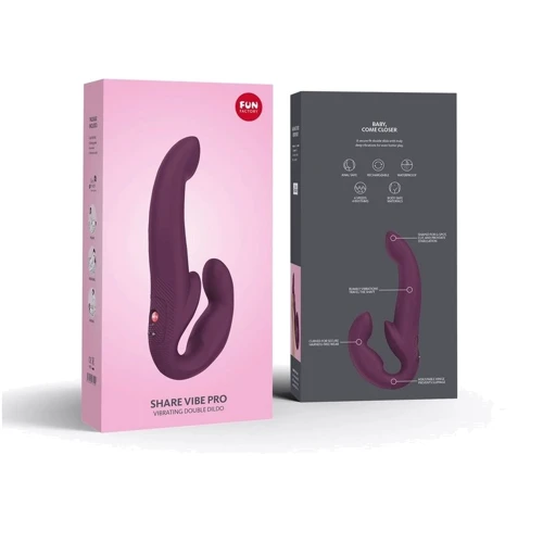 Страпон фаллоимитатор двойной Fun Factory Share Vibe Pro Burgundy: Для кого Для женщин