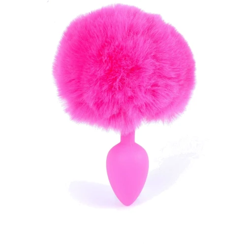 Анальная пробка BOSS Series Exclusivity Silicon Plug Bunny Tail Pink: Особенности С хвостиком