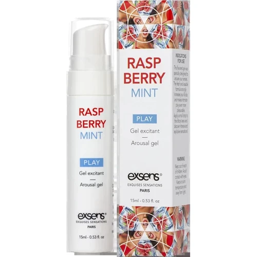 Распродажа! Стимулирующий гель EXSENS Kissable Raspberry Mint 15мл (срок годности 02.2021)