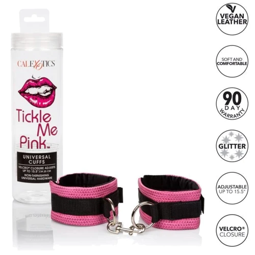 CalExotics Tickle Me Pink Universal Cuffs - універсальні дизайнерські наручники: Для кого унісекс