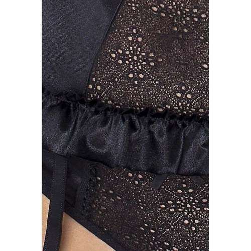 Чорний еротичний корсет Passion CAROLYN CORSET black 6XL / 7XL фото 4