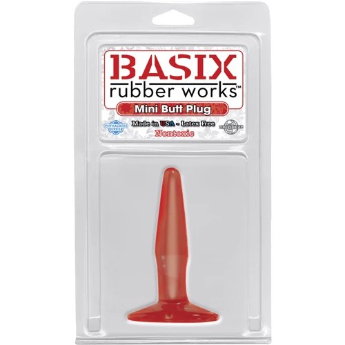 Анальна пробка Basix Mini Butt Plug, 11x2 см, червоний: Для кого унісекс