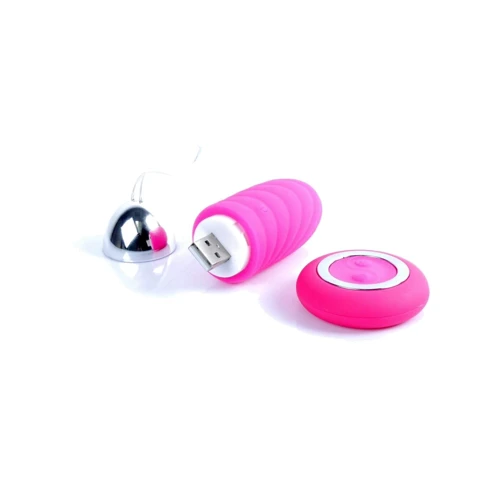 Виброяйцо з пультом дистанційного керування - Remoted controller egg 0.2 USB Pink фото 7