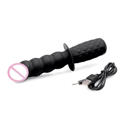 Анальный вибратор с рукоятью The Handler 10x Silicone Vibrating Thruster: Тип управления Кнопочное