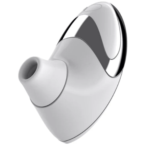 Womanizer W500 - вакуумний стимулятор клітора з кристалом Swarovski, білий хром