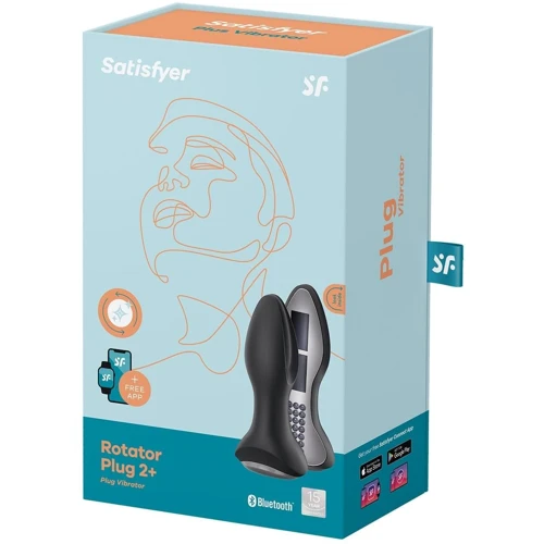 Анальная смарт вибропробка с жемчужным массажем Satisfyer Rotator Plug 2+ Black фото 8