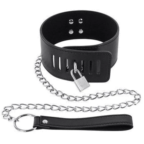 Нашийник з повідцем Fetish Tentation Padlock and Leash