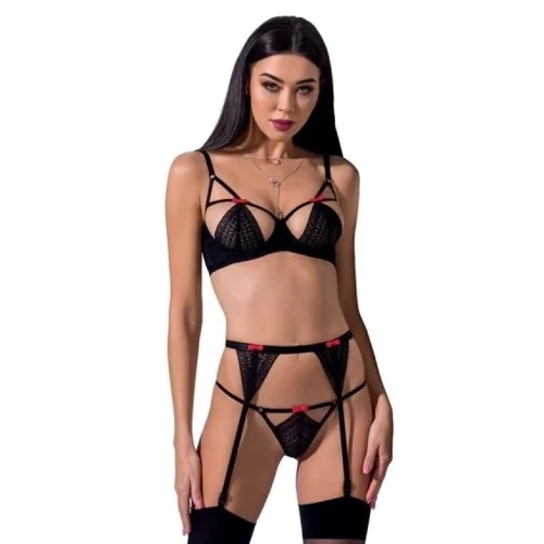 Эротический комплект Passion Exclusive PERDITA SET black L/XL