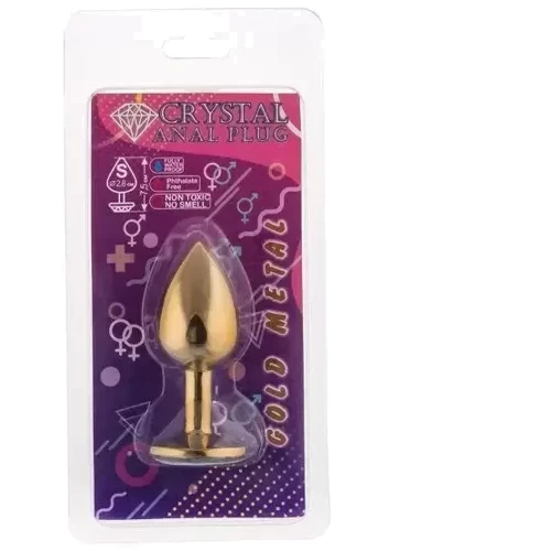 Анальная пробка, Gold Black Diamond, S: Для кого Унисекс
