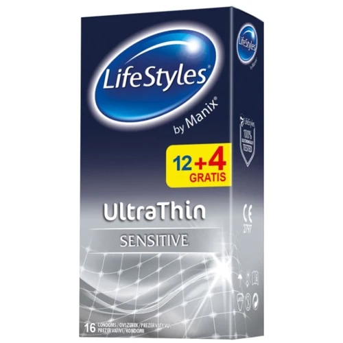 LifeStyles латексні презервативи ULTRATHIN 12 + 4 шт