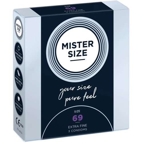 Презервативы Mister Size 69 (3 pcs): Текстура Гладкие