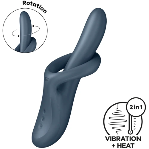 Вібратор Satisfyer Heat Flex 4 Grey: Тип і форма Кролик