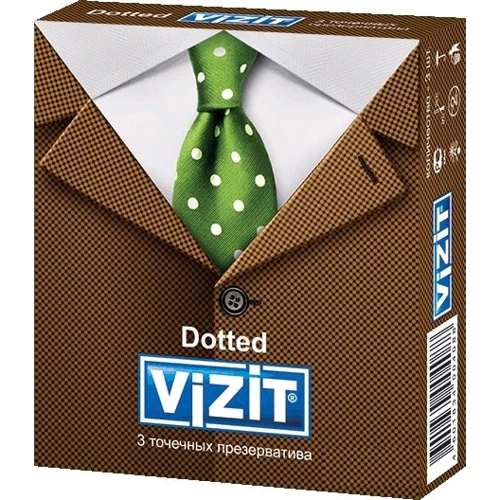 Презервативи VIZIT Dotted з пухирцями 3 шт