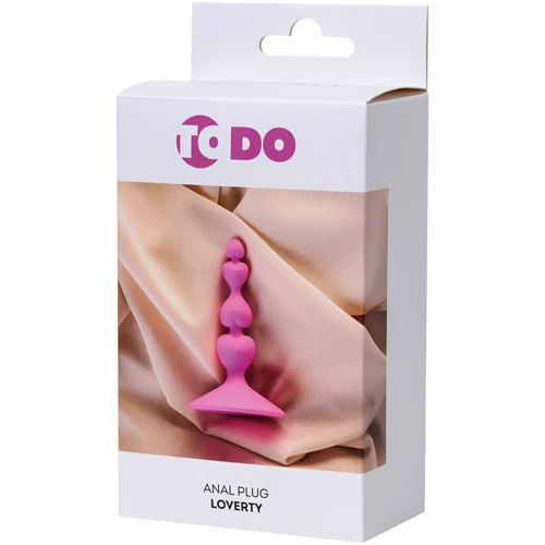 Анальная пробка ToDo Anal Plug Loverty (розовая) фото 6
