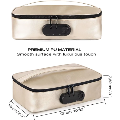 Кейс для игрушек Dorcel Discreet Вox Luxury Gold, кодовый замок, 27×16×7,62 см  фото 9
