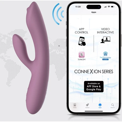 Вібратор кролик із перловою стимуляцією точки G Svakom Trysta Neo Violet: Тип управління Смарт