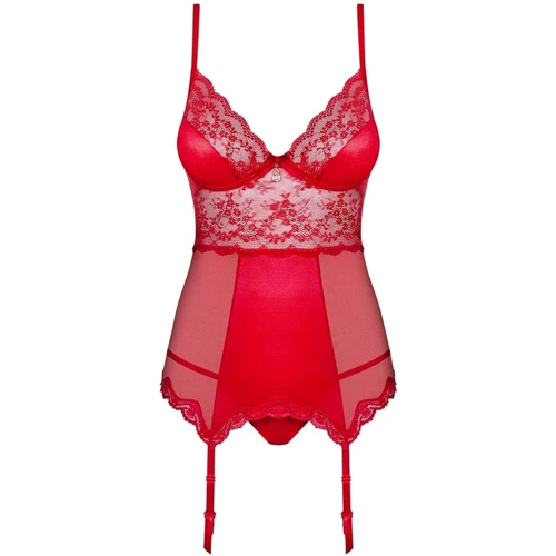 Корсет з підтяжками для панчіх Obsessive Lovica corset, XXL фото 4