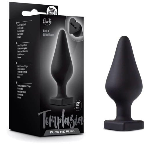Анальная пробка Temptasia by Blush - Fuck Me Anal Plug - Black: Наличие вибрации Нет
