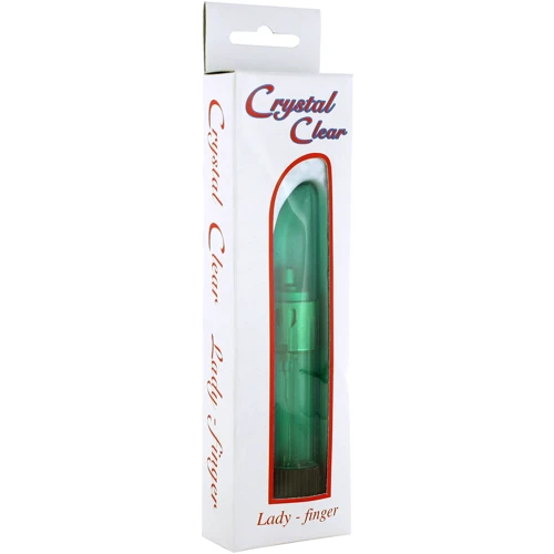 Вибратор пластиковый Crystal Clear, 13x2.5 см, зеленый: Назначение Вагинальные