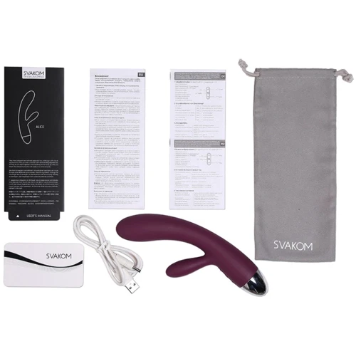 Svakom - Alice Rabbit Vibrator вибромассажер, 17х3 см., фиолетовый фото 8