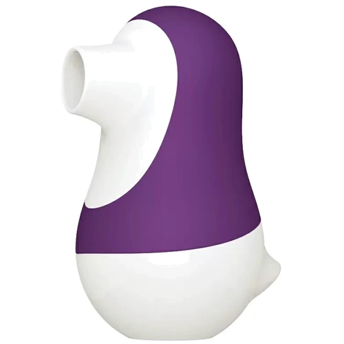 Вакуумный стимулятор с подвижным язычком 2в1 Сатисфакер Pinguino, 9.4 х 6.2 (фиолетовый)