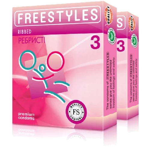Презервативы FREESTYLES RIBBED 3 шт