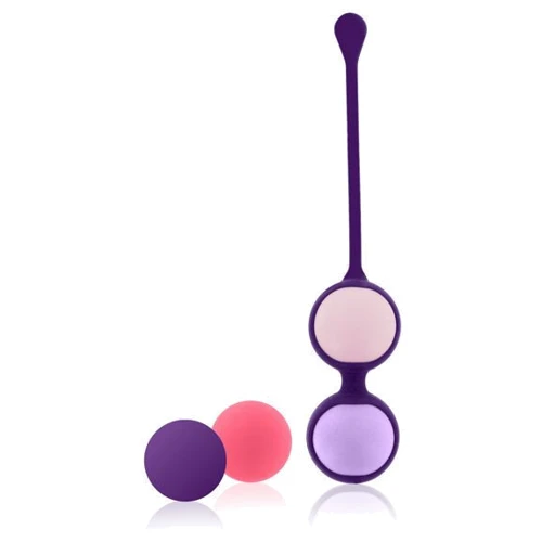 Набор вагинальных шариков Rianne S: Pussy Playballs Coral, монолитные + косметичка: Количество шариков 4