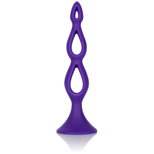 Тройная полая анальная пробка CalExotic Booty Call Silicone Triple Probe, пурпурный