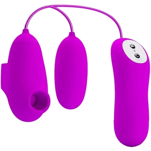 Вакуумний стимулятор з віброяйцем PRETTY LOVE - SUCTION & VIBRO-BULLETS, BI-014925: Тип управління Провідний пульт