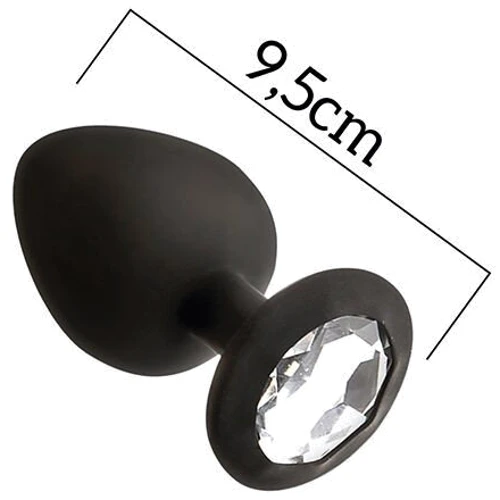 Анальна пробка з кристалом MAI Attraction Toys №49 Black L