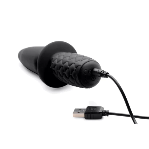 Анальный вибратор с рукояткой The Plug 10x Silicone Vibrating Thruster: Тип и форма Вибромассажер
