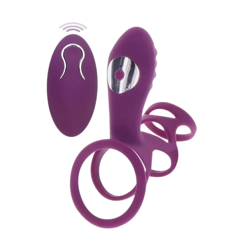 Вібронасадка з пультом дистанційного керування Toy Joy Halo Halo C-Ring Sleeve (фіолетовий)