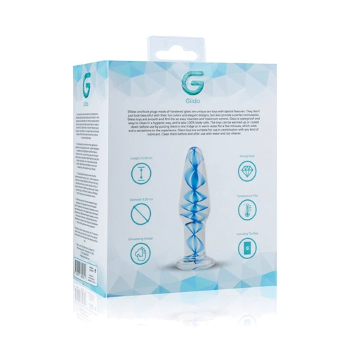 Стеклянная анальная пробка с внутренней спиралью Gildo Glass Buttplug No. 23 фото 6