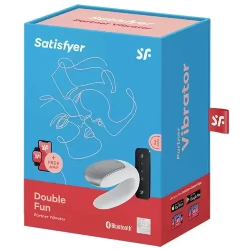 Вибратор для пар с пультом Satisfyer Double Fun (белый) фото 7