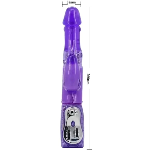 Вибратор с стимулятором клитора и функцией ротации BAILE - Travel partner Purple (BW-020236R): Тип и форма Кролики, Хай-тек