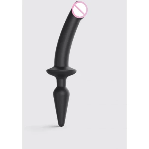 Анальная пробка с дилдо Strap-On-Me Switch Plug-In Semi-Realistic Dildo Black - S