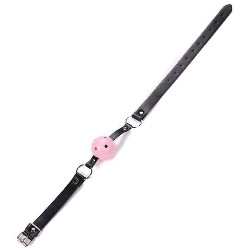 Кляп куля Classic plastic Black and Pink, SKN-KK04