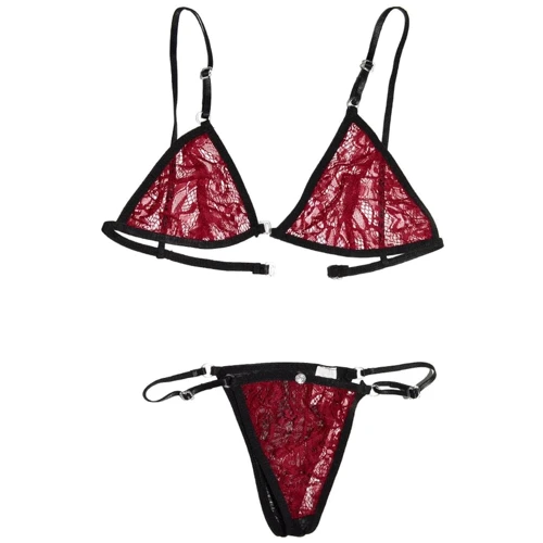 Эротический комплект NDS 4323-1 Burgundy/Вlack S/M (21187): Фактура Сетка, Ажурная